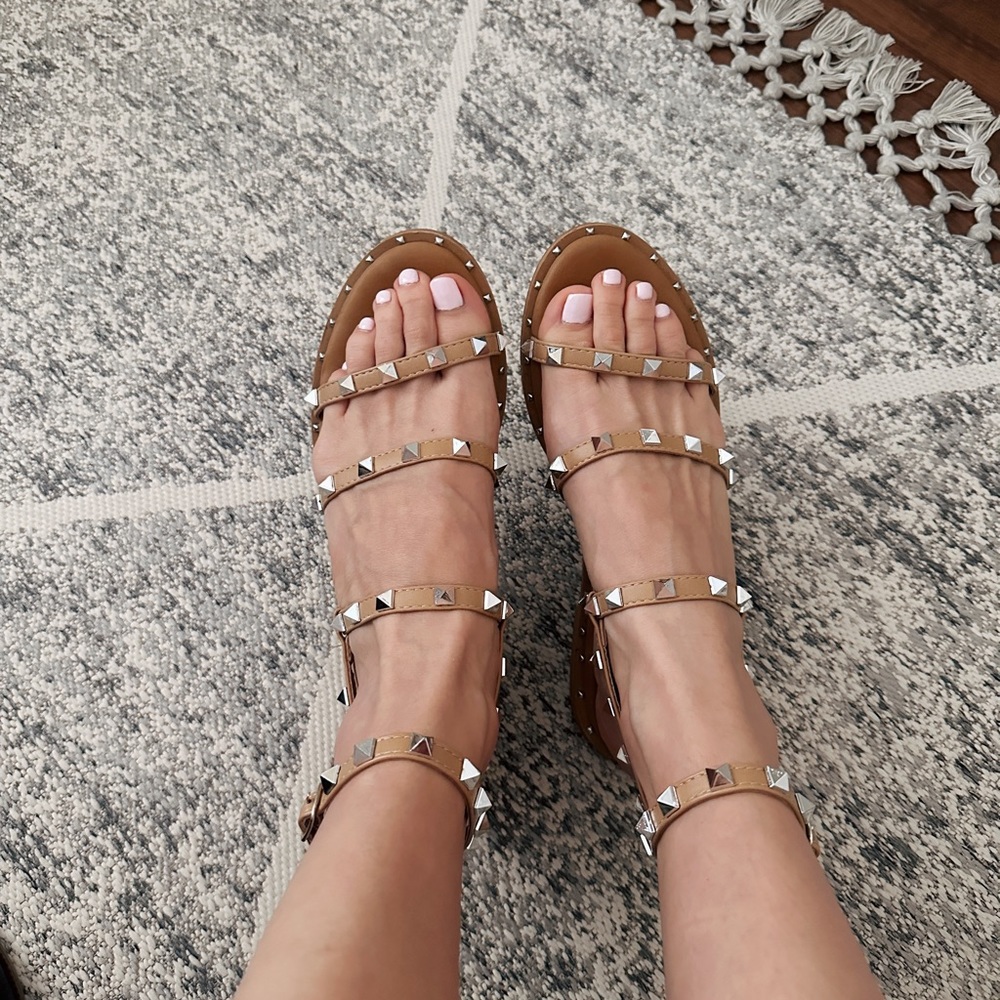 SOLD Studded Tie Up Sandals
